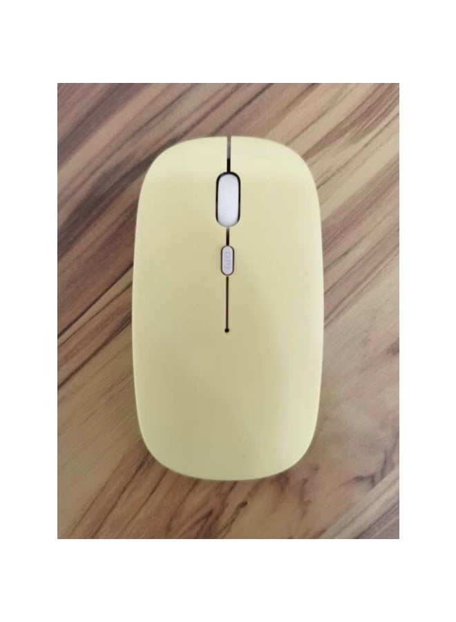 T-WOLF M12 Bluetooth MOUSE Wireless Slim Mouse For Android Tablet Laptop Smart Phones LIKE M330 M185 M220 (YELLOW) - Image 2